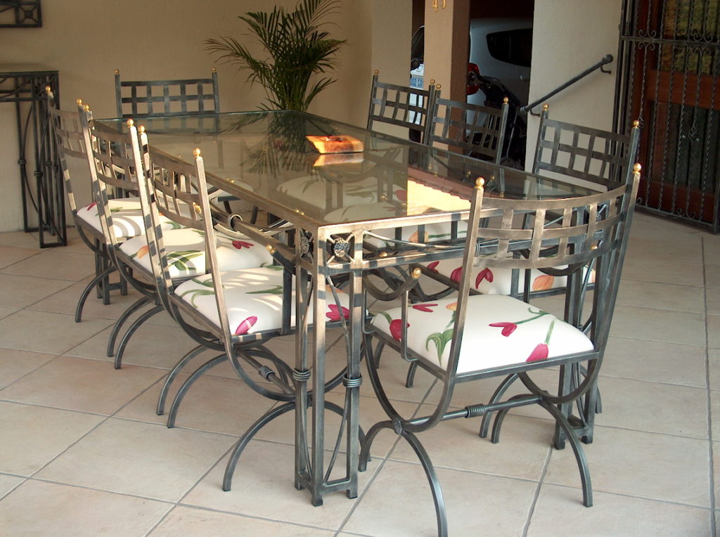 wrought iron dining chairs